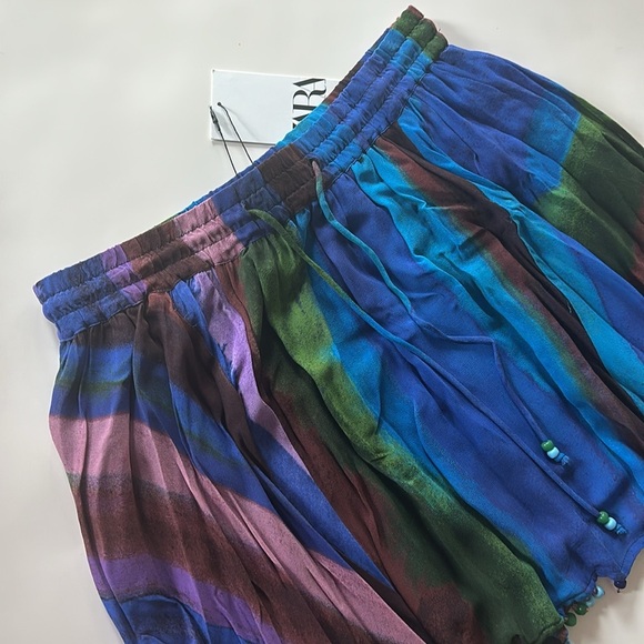 Colorful Striped Skirt with Beaded Hem - Picture 6 of 13